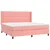 Vidaxl Box spring postelja z vzmetnico roza 200x200 cm žamet