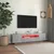 TV ormarić s LED svjetlima siva boja betona 160 x 35 x 40 cm