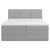 MID.YOU POSTELJA BOXSPRING 180 cm x 200 cm , les, tekstil, leseni material siva