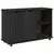 Mobilni ormar Crna 100 x 39 x 65,5 cm Čvrsto borovo drvo