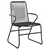 3-dijelni vrtni blagovaonski set od PVC ratana crni