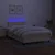 Vidaxl Box spring postelja z vzmetnico LED krem 120x200 cm blago