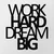 Wallity Zidna dekoracija Work Hard Dream Big Metal Decor, 65 x 70 cm, Crna