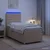 vidaXL LED posteljni pod z vzmetnico Krem 100 x 200 cm Blago