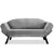 Atelier del Sofa Dvosed na razvlačenje Genzo 177x87x75cm Sivi