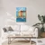 Slika pastelno mesto z ladjami - 30x40