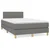 Vidaxl Box spring postelja z vzmetnico temno siva 120x190 cm blago