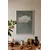 WallXpert uramljena slika 115205, beli oblak na sivozelenoj pozadini, 30 x 40 cm, beli ram