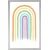 Plakat pastelna mavrica Mid-Century - 40x60 silver