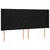 LED uzglavlje crno 203 x 16 x 118/128 cm od tkanine