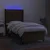 Vidaxl Box spring postelja z vzmetnico LED temno rjava 100x200cm blago