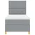 Vidaxl LED Box Spring Postelja Svetlo siva 100 x 200 cm blago