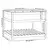 Sadilica s policom crna 111,5x111,5x81 cm od masivne borovine
