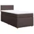 Vidaxl Box spring postelja z vzmetnico temno rjava 90x200 cm blago