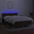 Greatstore Box spring postelja z vzmetnico LED temno rjava 140x190cm blago