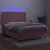 Vidaxl Box spring postelja z vzmetnico LED roza 140x190 cm žamet