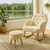 ATELIER DEL SOFA Fotelja i tabure Dugmeli Cream