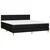 Greatstore Box spring postelja z vzmetnico LED črna 180x200 cm blago