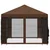 Vidaxl Vrtni gazebo s stranskimi stenami 4 x 3 m Rjava