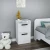 Hanah Home Noćni ormarić Luses, 45x29.6x79.4 cm, Beli