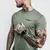 GymBeam Majica Basic Heather Military