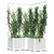 Vrtna sadilica s rešetkom bijela 80 x 80 x 136 cm PP