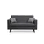 Atelier del Sofa Dvosed na razvlačenje Polya 151x86x75cm Tamnosivi