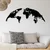 Wallxpert Zidna dekoracija World Map, 150x59cm, Crna
