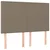 Vidaxl vidaXL Vzglavje postelje z LED osvetlitvijo, sivo-rjavo, 144x5x118/128 cm, blago