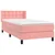 Vidaxl Box spring postelja z vzmetnico roza 100x200 cm žamet