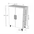 Hanah Home višenamenski ormarić 3 Raf 2 Kapak, 65 cm, atlantski bor