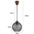 Brilagi - LED luster na sajli R GLASS 1xE27/60W/230V O 18 cm braon/zadimljeno siva