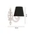 Opviq Zidna lampa Lily Coral, 15x10x13cm, IP20, Crno-bela