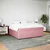 Vidaxl Box spring postelja z vzmetnico roza 200x200 cm žamet