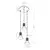 Sollux SL.1875 - Luster na sajli ESTRIA 3xE14/10W/230V prečnik 30 cm plave boje