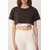 Trendyol Milla Ženska majica Thmss24Ts00001, Smeđa