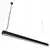 LED luster na sajli LED/44W/230V 4000K 120 cm crna