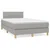 vidaXL Box spring postelja z vzmetnico LED sv. siva 120x190 cm blago