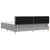 Vidaxl LED Box Spring Postelja Svetlo siva 200 x 200 cm blago