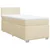 VIDAXL Box spring postelja z vzmetnico krem 100x200 cm blago