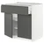 METOD / MAXIMERA Podni element s fiokom/2 vrata, bela/Voxtorp tamnosiva, 80x60 cm