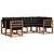 Set vanjskih sofa 6 kom. Prirodna i crna