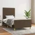 Vidaxl Posteljni okvir brez vzmetnice temno rjav 90x200 cm blago