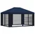 Vidaxl Vrtni gazebo s stranskimi stenami 4 x 3 m Modra