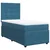 vidaXL Box spring postelja z vzmetnico temno modra 100x200 cm žamet