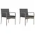 Bistro set za vrt s jastukom 3 pcs Sivi poliratan