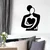 Wallity Zidna dekoracija Love, 70x0.15x52 cm, 1.5 mm, Crna