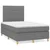 vidaXL Box spring postelja z vzmetnico temno siva 120x190 cm blago