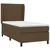 Vidaxl Box spring postelja z vzmetnico temno rjav 90x190 cm blago