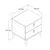 Hanah Home Noćni ormarić Versa 52x55,1x45cm Hrast-Beli